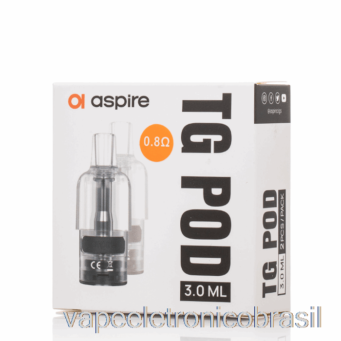 Vape Eletrônico Aspire Tg Pods De Substituição 0.8ohm Tg Pods